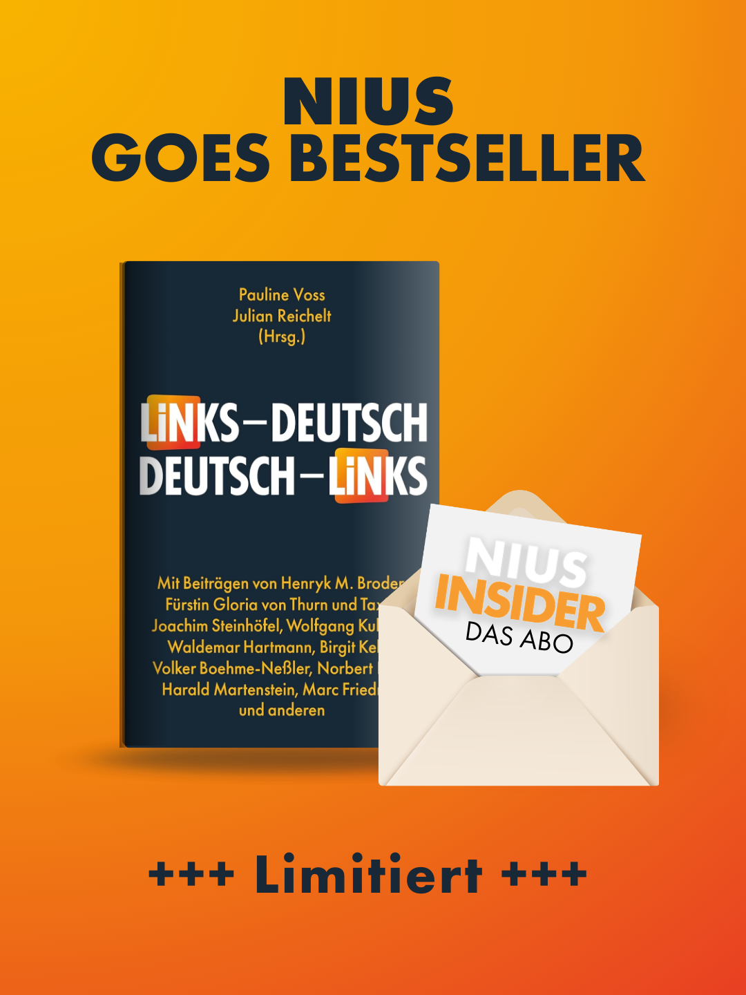 Buch „Links-Deutsch / Deutsch-Links" signiert + 1 Jahresabo NIUS INSIDER