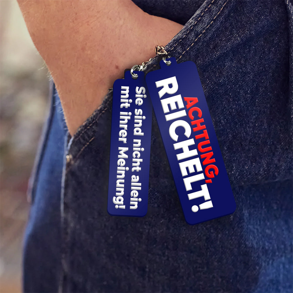 Schlüsselanhänger - Achtung Reichelt!